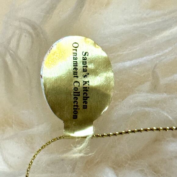 VTG Set Of 3 Danbury Mint Santa’s Kitchen Elves Christmas Ornaments Collectible - Picture 12 of 16